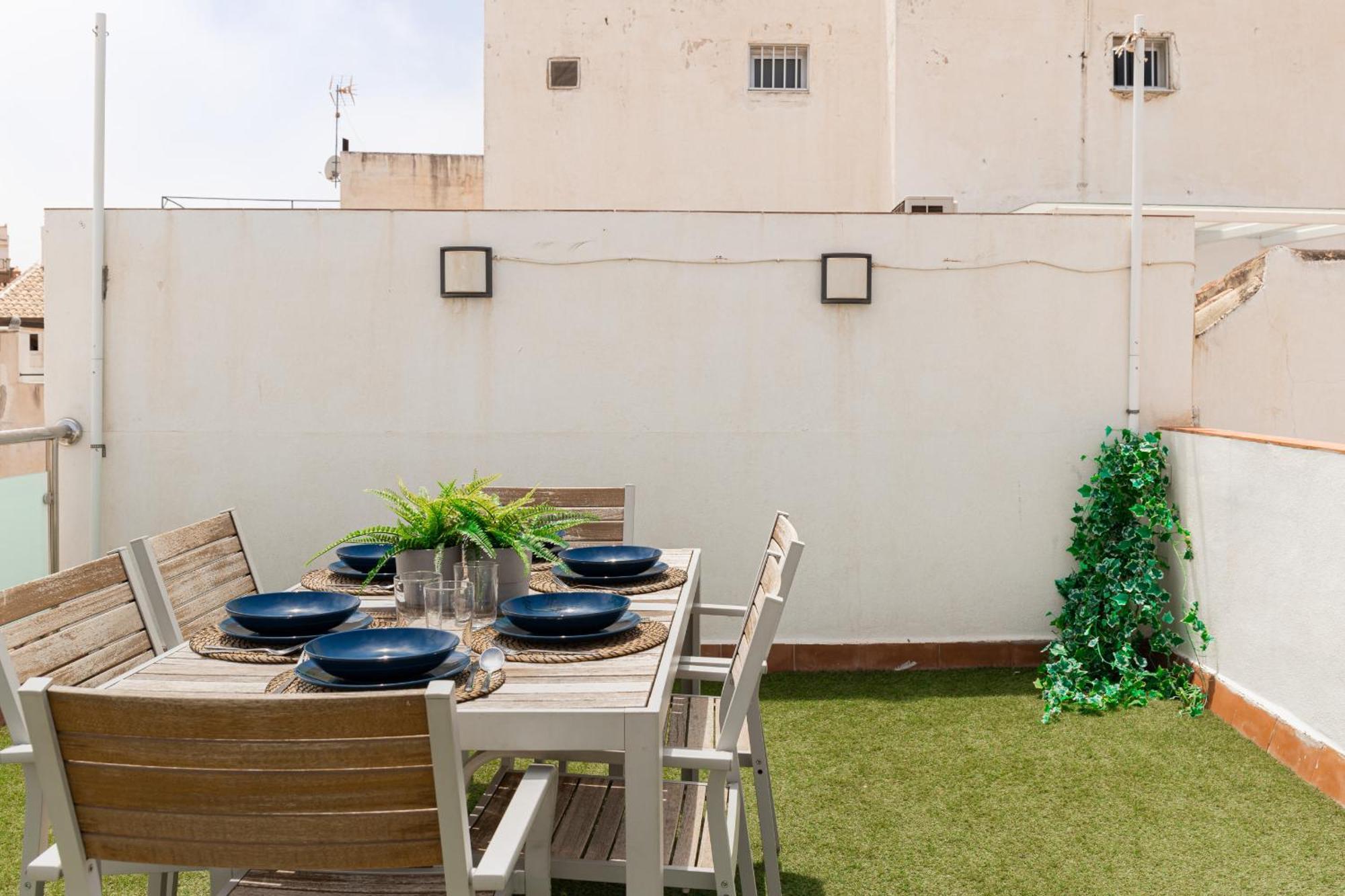 マラガC103 - Sunny Terrace, Old Town Viewsアパートメント エクステリア 写真