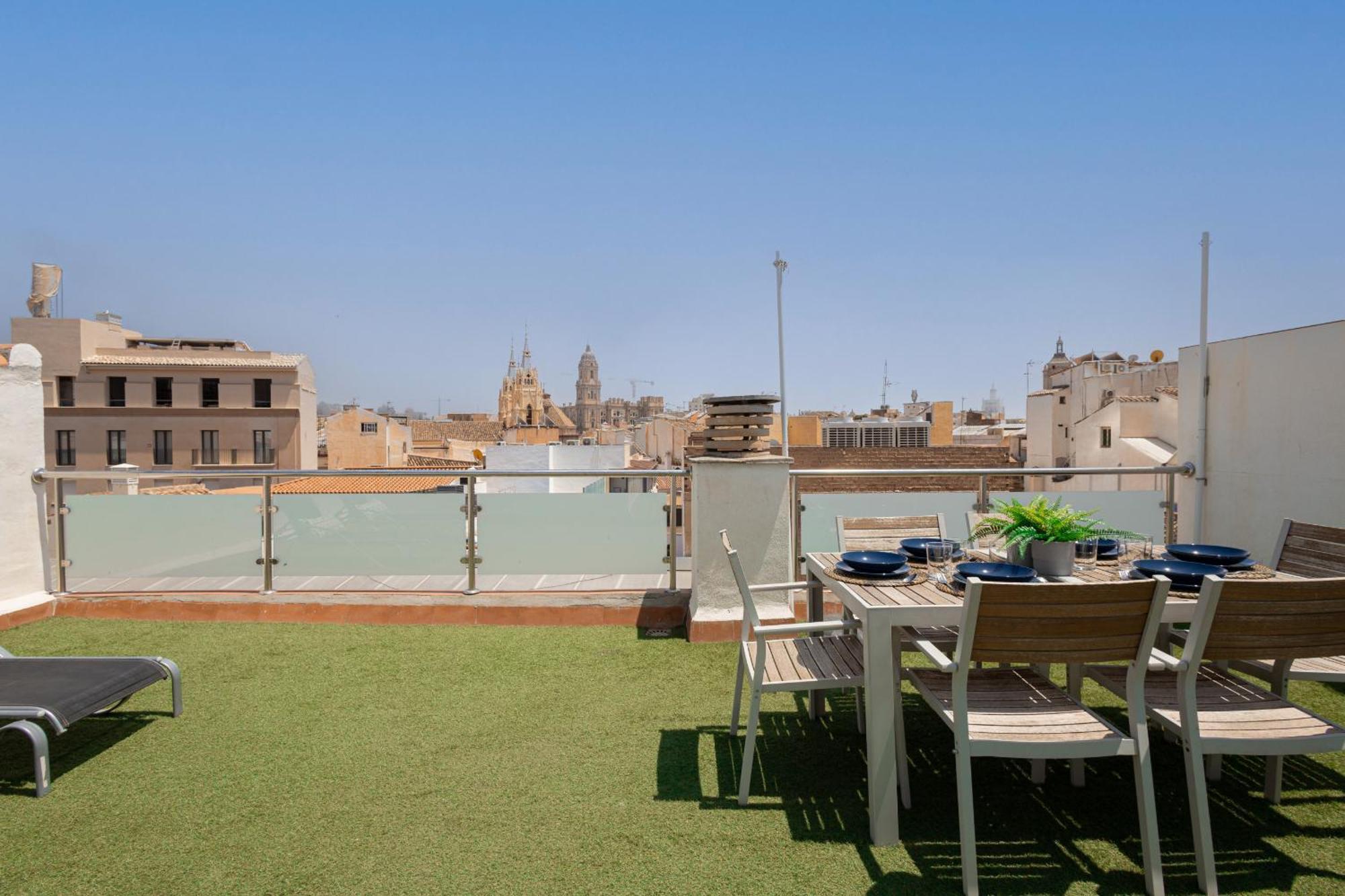 マラガC103 - Sunny Terrace, Old Town Viewsアパートメント エクステリア 写真